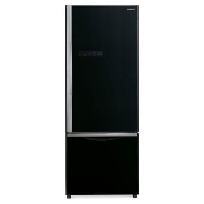 Hitachi Bottom Freezer Refrigerator Glass RB600PUK6GBK Black